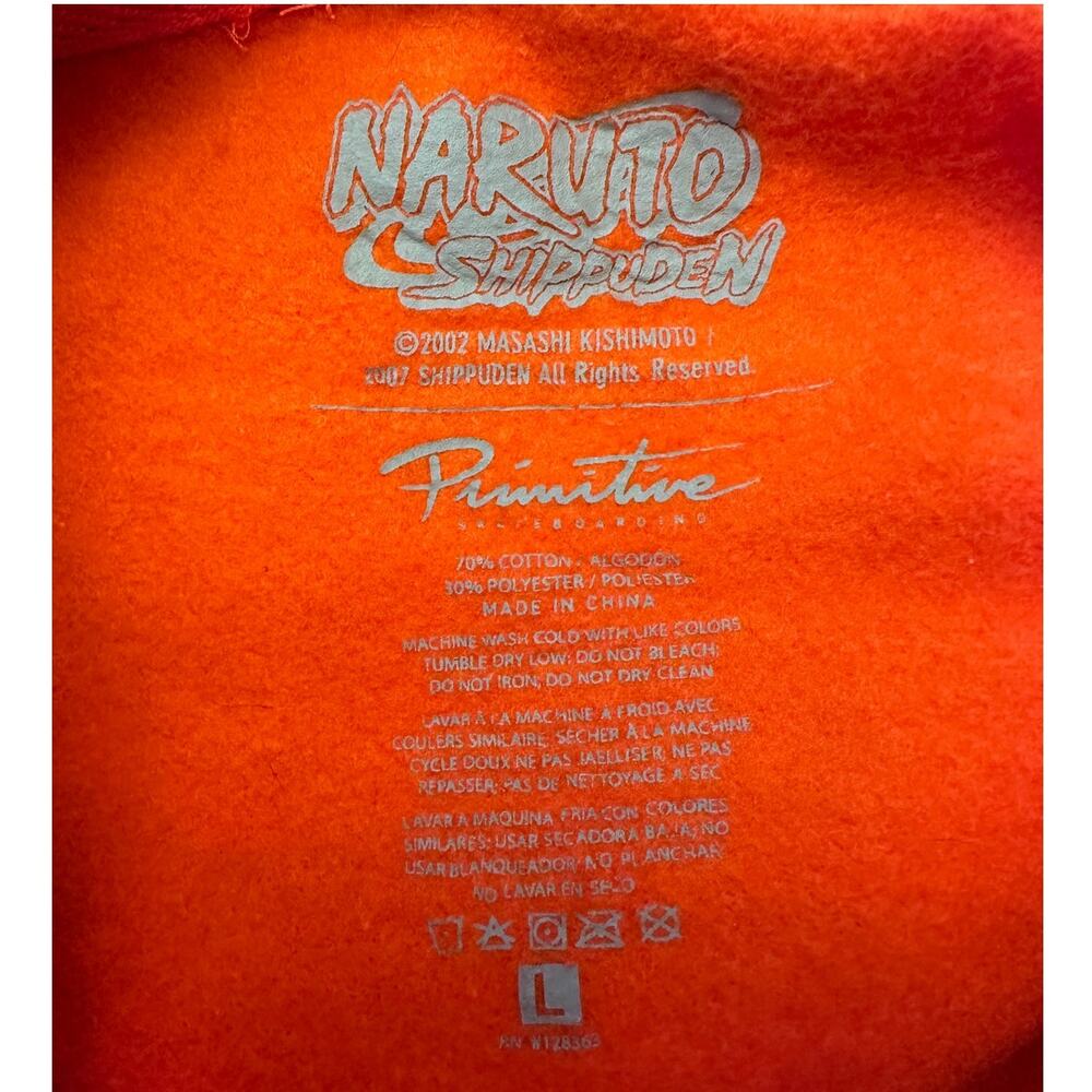 Primitive x Naruto “Beast Hood” Hoodie –‎ Men's Large - Orange - NWT - Picture 7 of 8